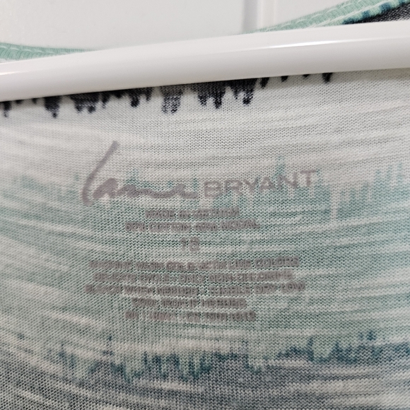 Lane Bryant Babydoll V-neck Sleeveless Top - Multicolor Stripes-Plus Size 16 - Picture 4 of 4